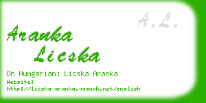 aranka licska business card